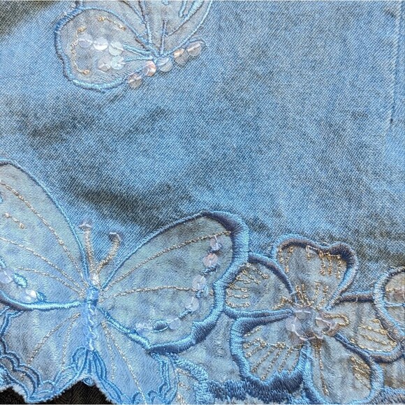 Blair Two-Twenty Collection Vintage Butterfly Embroidered Blouse Size Medium - Picture 7 of 9